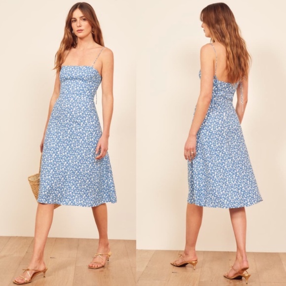 reformation peach dress